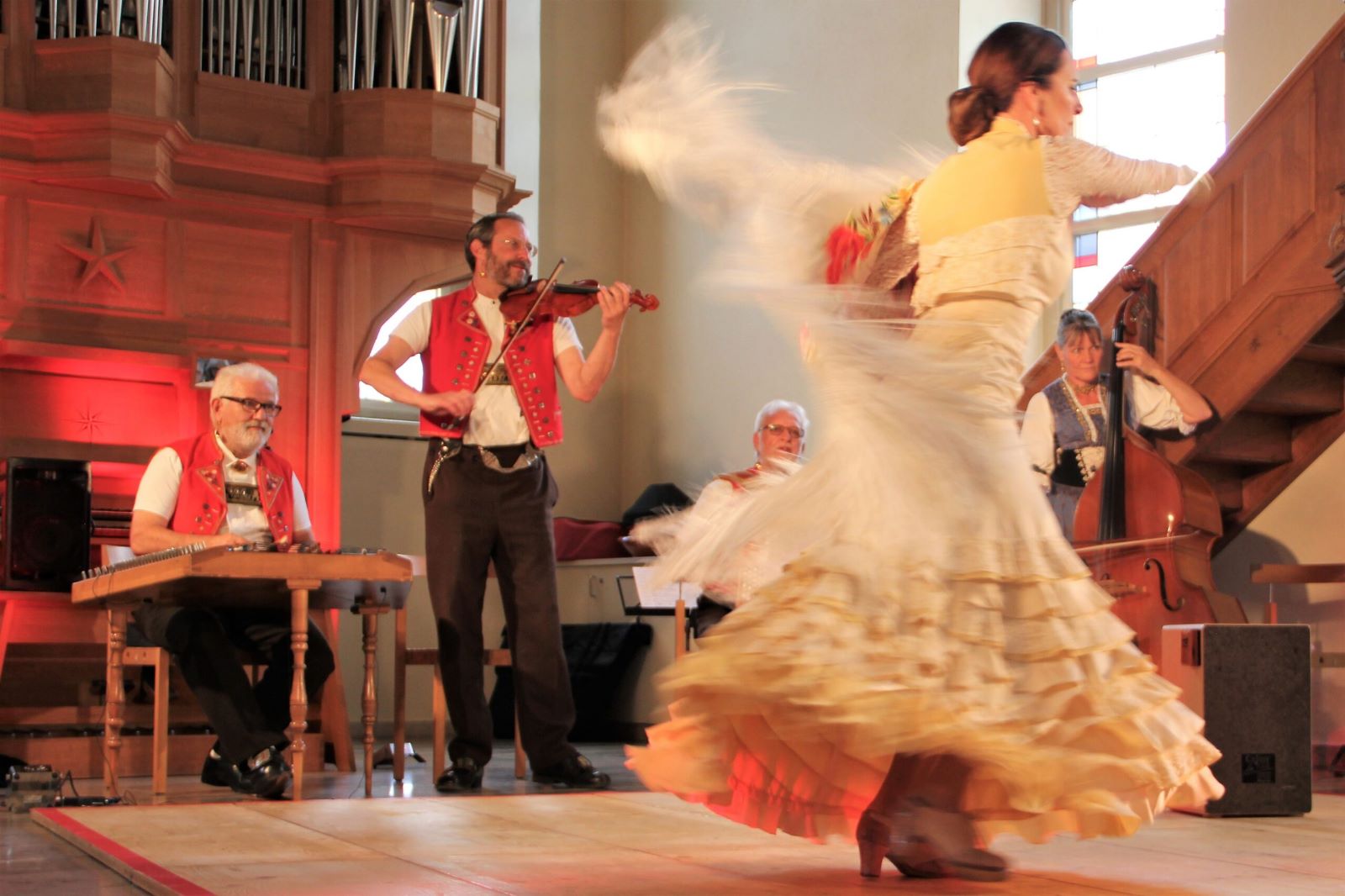 Auftritt mit Tänzerin